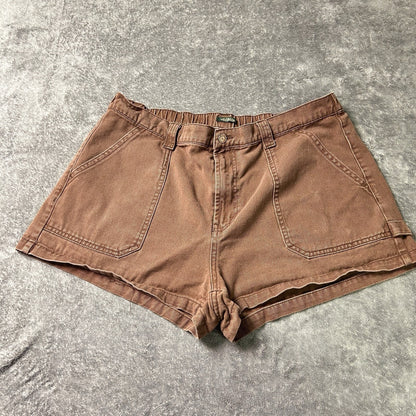 Wild Fable Womens 16 Brown Super High Rise Utility Shorts Cotton Workwear