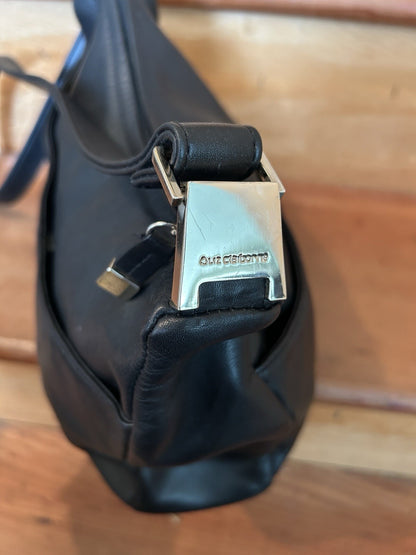 Liz Claiborne Genuine Leather Black Shoulder Bag