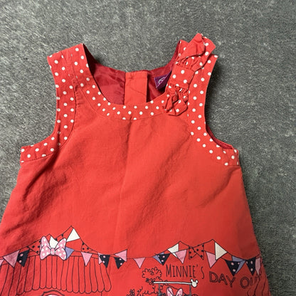 Disney at George Minnie Mouse Daisy Duck Red Dress Girls 12-18 months