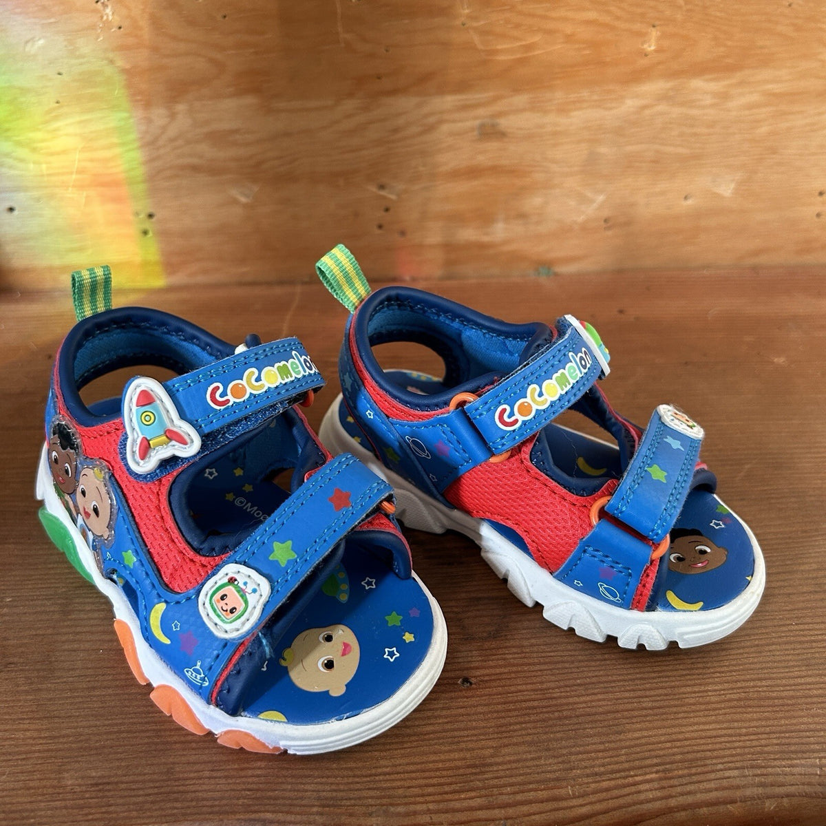 CoComelon JJ Cody Toddler Sandals Size 5 Blue Multicolor
