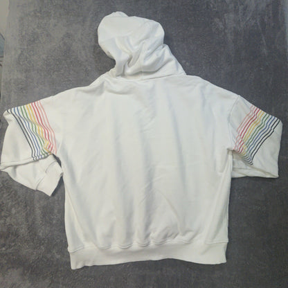 Dance & Marvel Rainbow Sleeve Hoodie White M