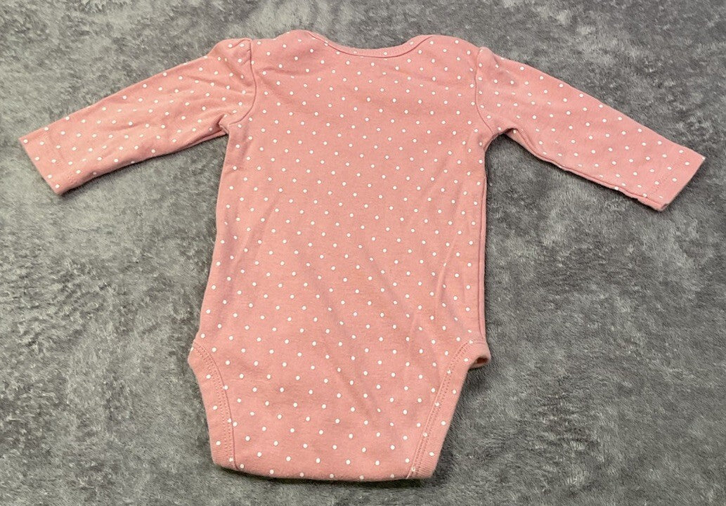 🐧 Carter's Pink Penguin Long Sleeve Bodysuit (3 Months)