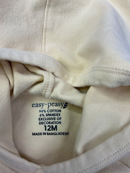 Easy-Peasy Hooded Short Sleeve Sweatshirt 12 months
