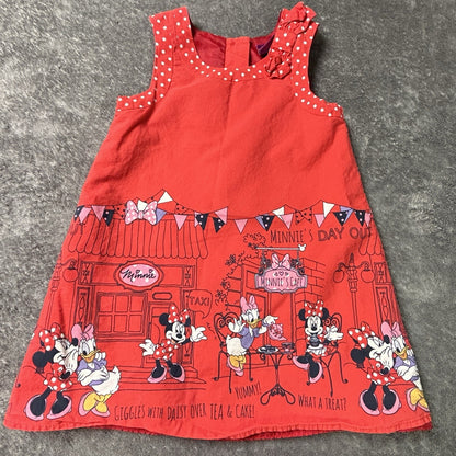 Disney at George Minnie Mouse Daisy Duck Red Dress Girls 12-18 months