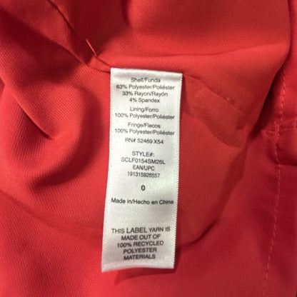 The Devil Wears Prada x Scoop Red Fringe Skirt Women's 0 NWT
