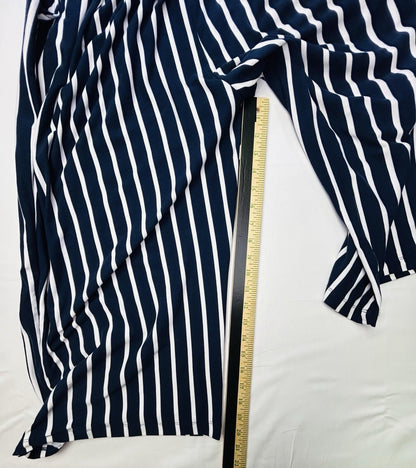 J for Justify Womens 3X Navy White Striped Wide Leg Palazzo Pants Plus Size