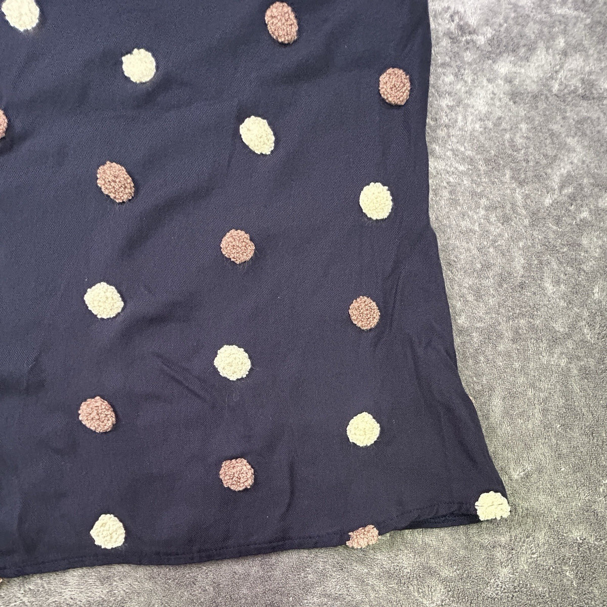 Blu Pepper Women’s Large Navy Textured Polka Dot Sleeveless Tank Top
