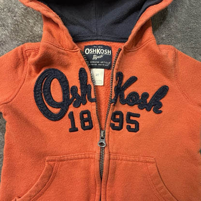 OshKosh B'gosh Toddler Zip Up Hoodie Orange 2T