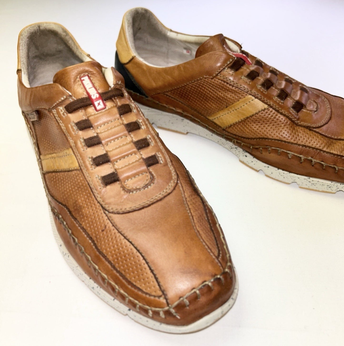 Pikolinos Men’s Brown Leather Slip On Comfort Shoes. EU-44, US 11 Casual Walking