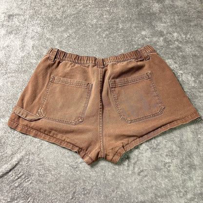 Wild Fable Womens 16 Brown Super High Rise Utility Shorts Cotton Workwear