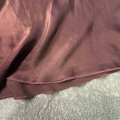 Raisonnel Satin Skirt Burgundy M