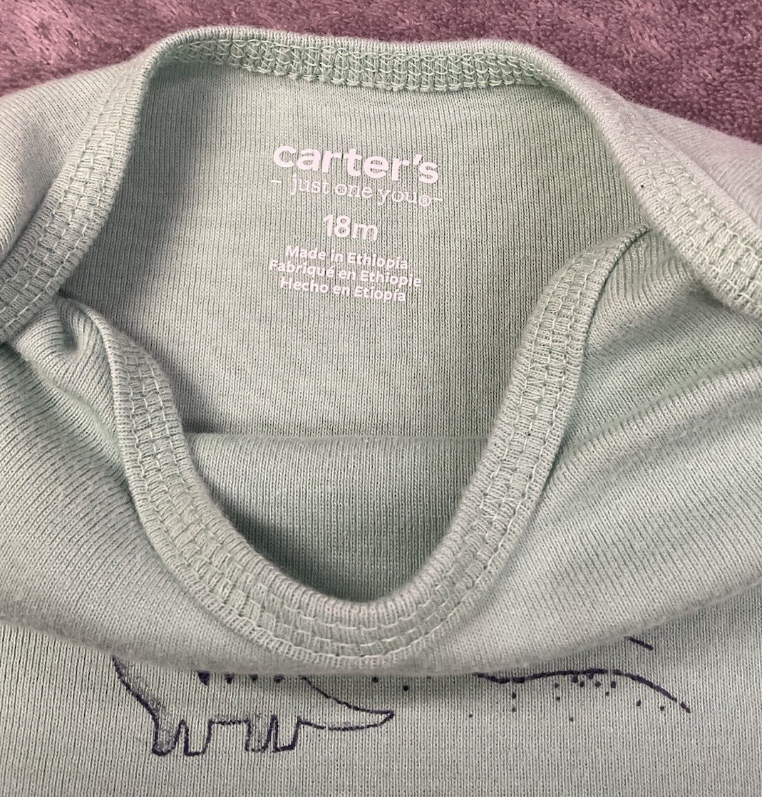 🌿 Carter's "Little Optimist" Bodysuit (18 Months)