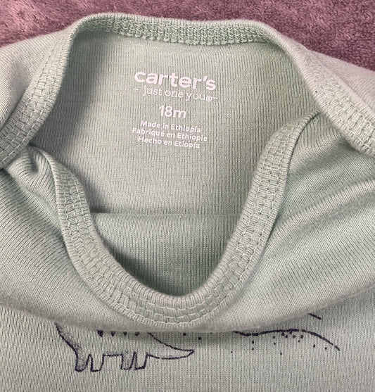 🌿 Carter's "Little Optimist" Bodysuit (18 Months)