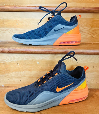 Nike Air Max Motion 2 AO0266-004 Men's Size 13 Black Gray Orange Running Shoes