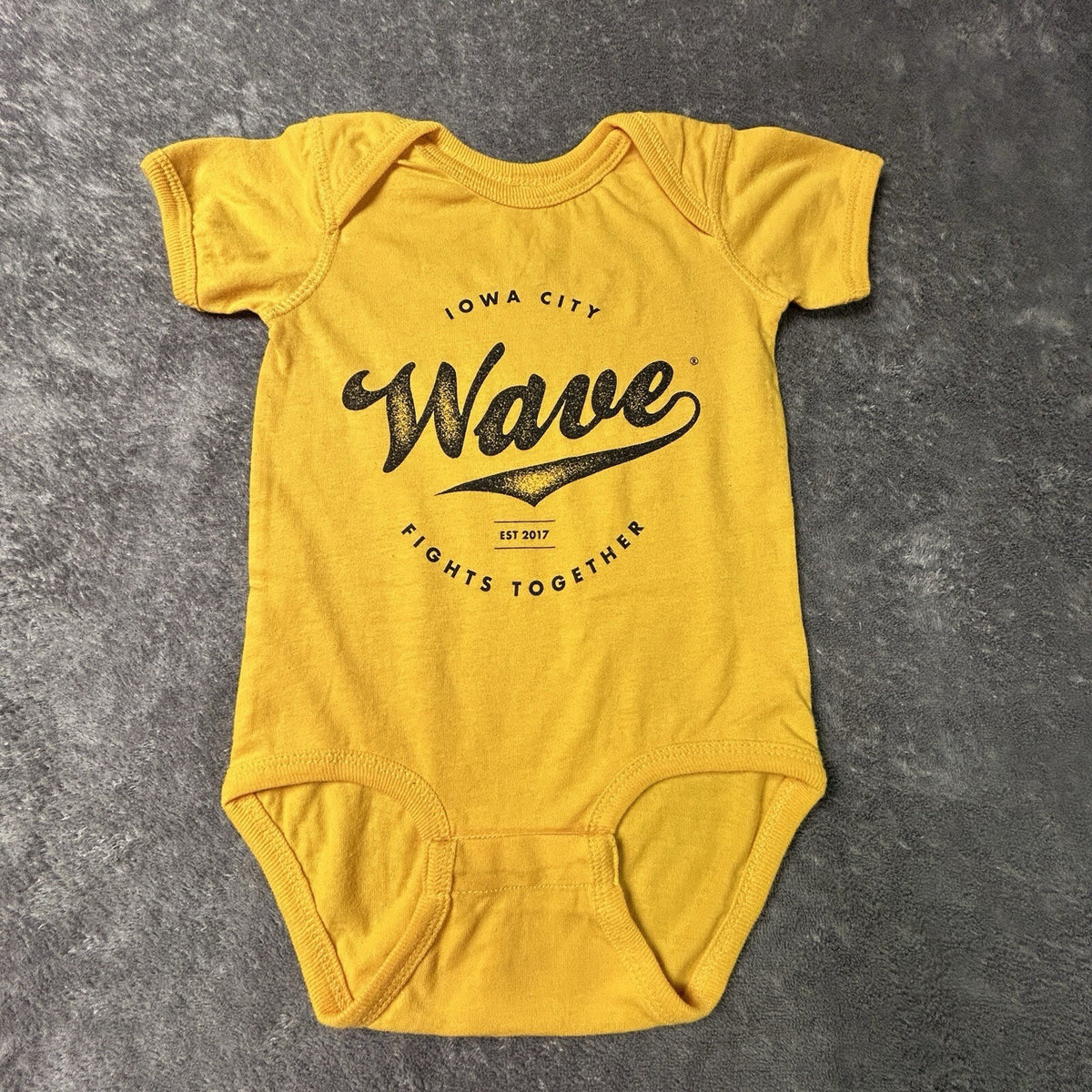 Iowa City Wave Fights Together Baby Bodysuit 12months Rabbit Skins