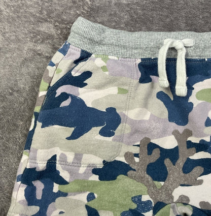 Gymboree Camo Knit Shorts 18-24 Months Blue Green Gray Pull On Drawstring Pocket