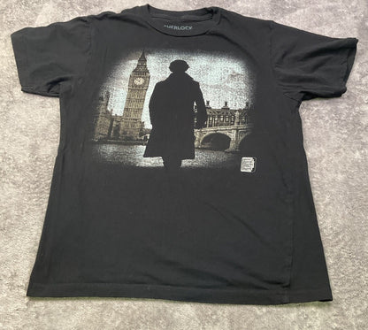 BBC Sherlock TV Series Graphic T-Shirt Black XSmall Benedict Cumberbatch Tee