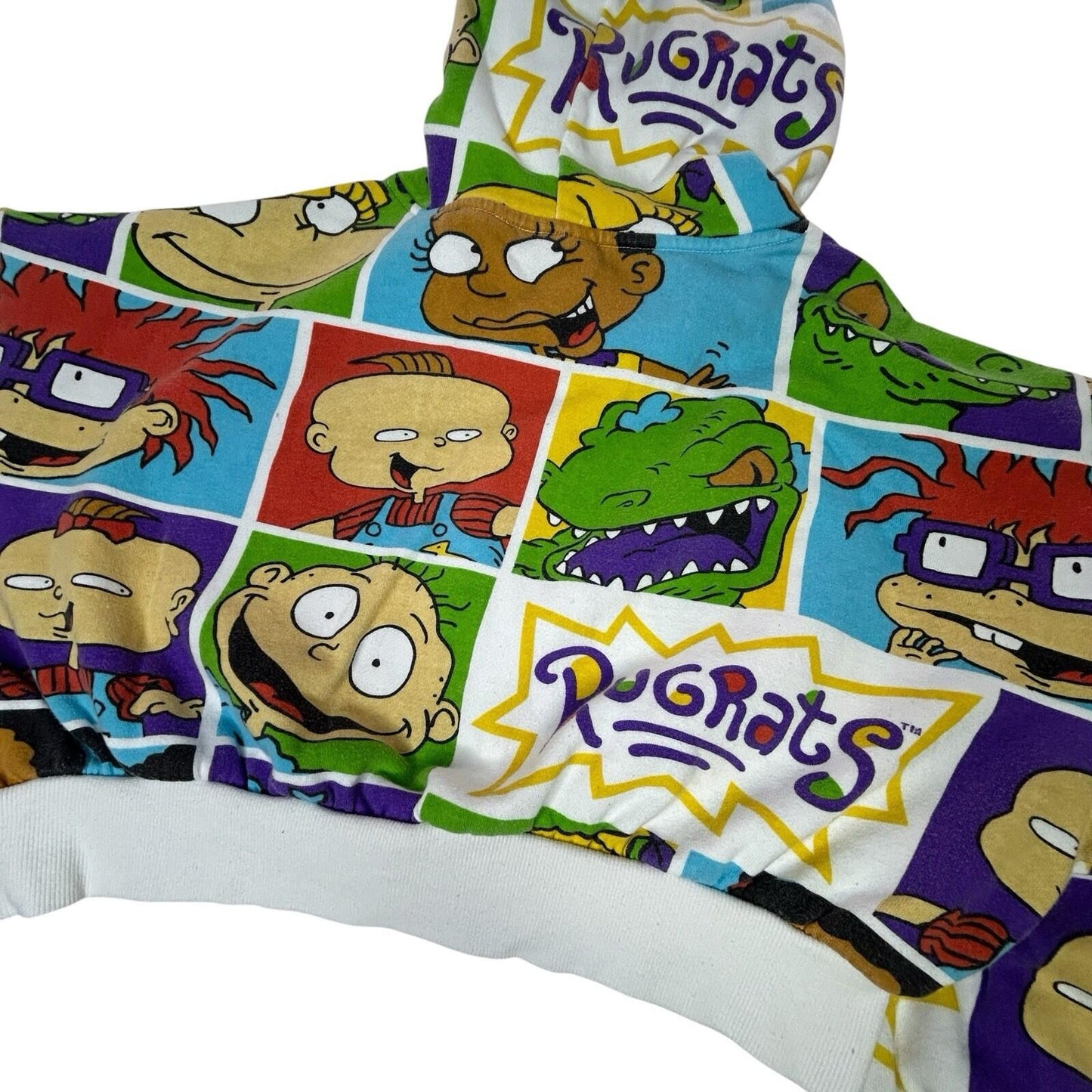 Rugrats Cropped Hoodie Women’s Medium Nickelodeon Pullover Sweats Cartoon