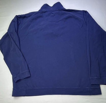 Tommy Bahama XL 100% Pima Cotton Quarter Zip Pullover Blue Sweatshirt Men’s
