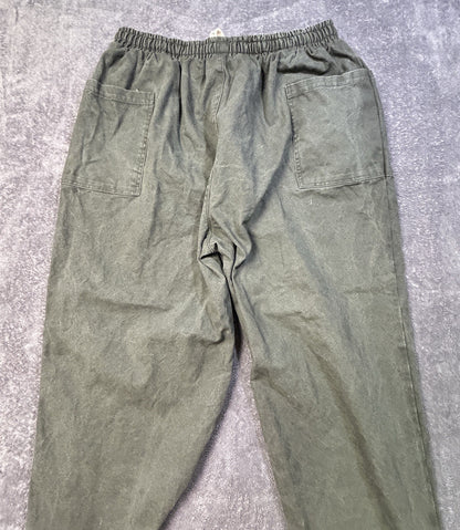 Kidoriman Pokku Pants 2.0 Men’s 3XL Green Cotton Baggy Japanese Streetwear
