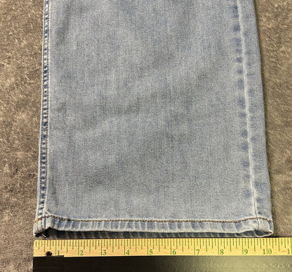 OAT New York Cloud Luxe Jeans Womens 12/31 High Rise Wide Leg Light Wash Denim
