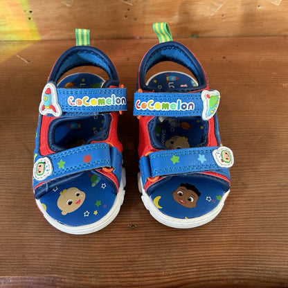 CoComelon JJ Cody Toddler Sandals Size 5 Blue Multicolor