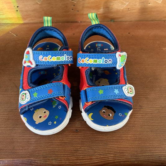 CoComelon JJ Cody Toddler Sandals Size 5 Blue Multicolor