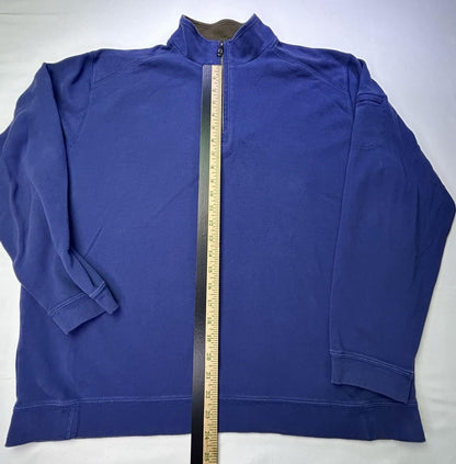 Tommy Bahama XL 100% Pima Cotton Quarter Zip Pullover Blue Sweatshirt Men’s