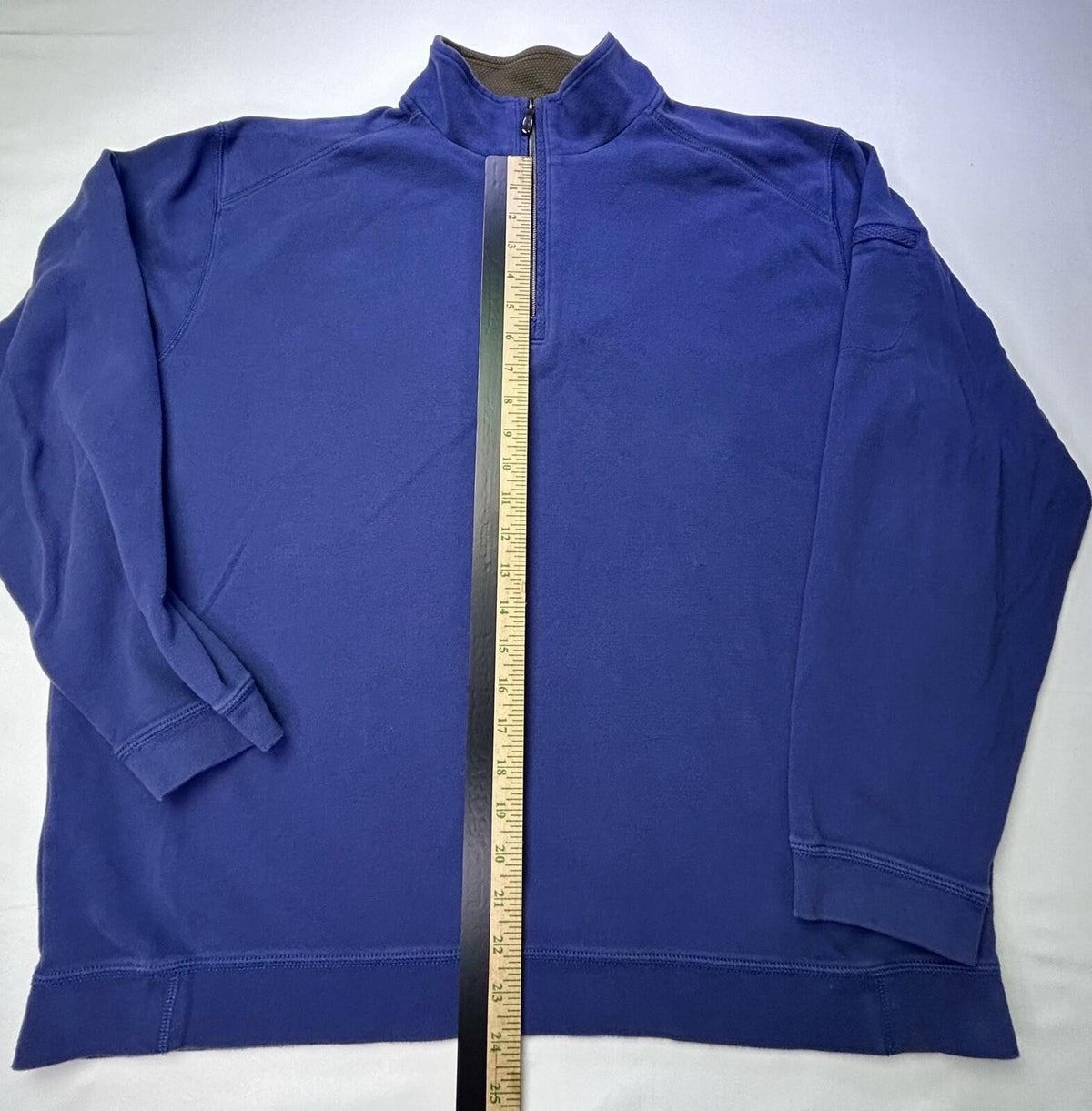 Tommy Bahama XL 100% Pima Cotton Quarter Zip Pullover Blue Sweatshirt Men’s