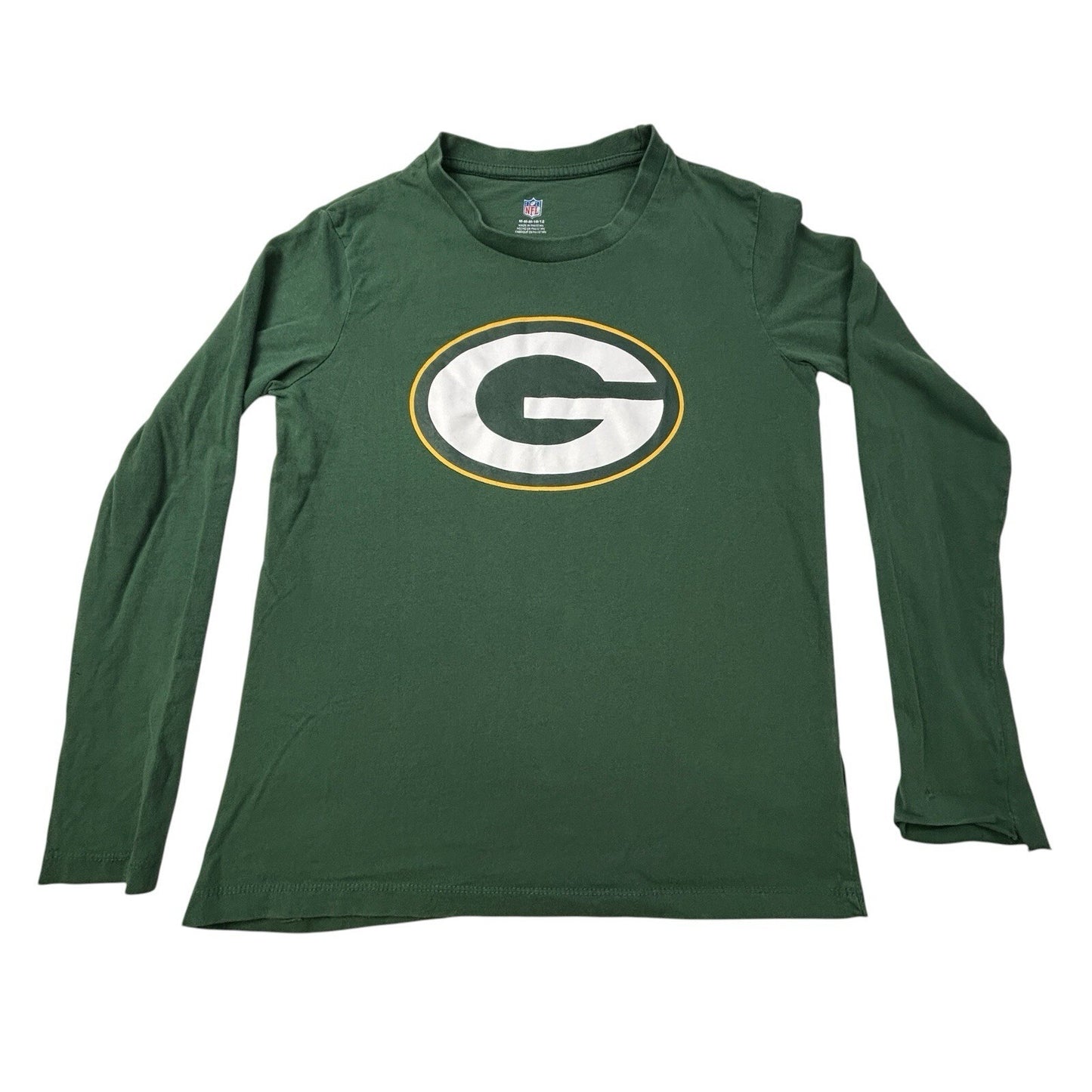 Green Bay Packers Youth Long Sleeve Shirt NFL Team Apparel Green Size 10-12 M