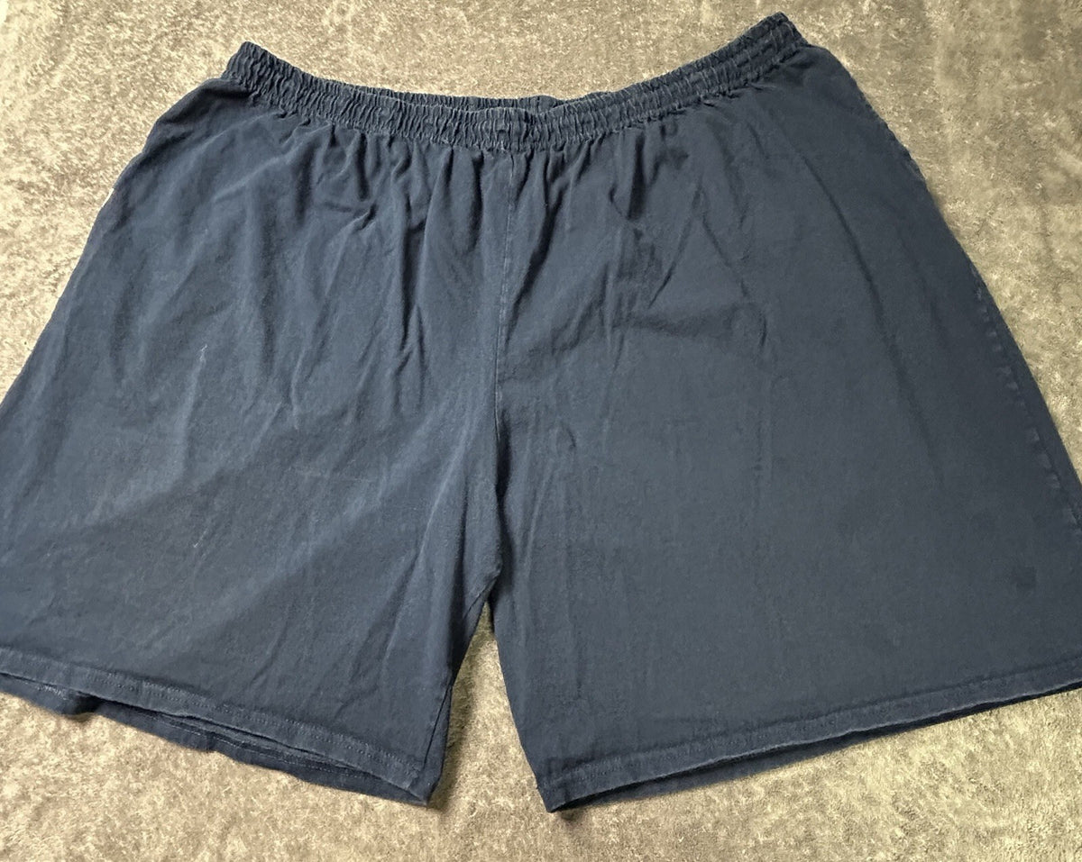 Russell Athletic Mens 4XL Navy Blue Elastic Waist Athletic Shorts