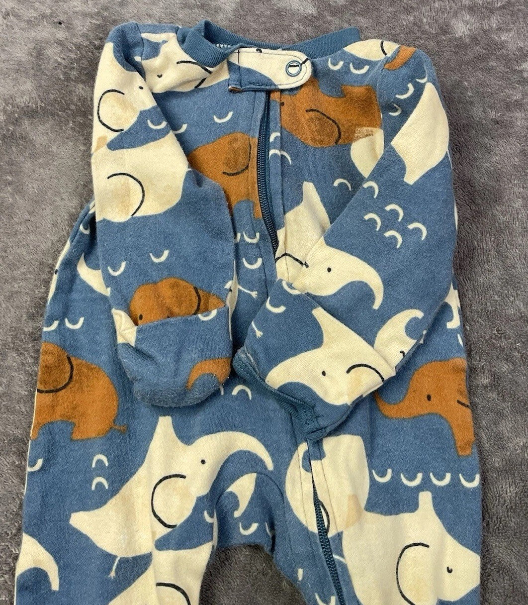 🐘 Carter's Elephant Dual-Zip Sleeper (Newborn)