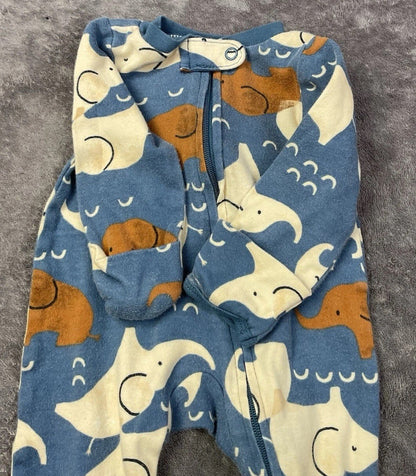 🐘 Carter's Elephant Dual-Zip Sleeper (Newborn)