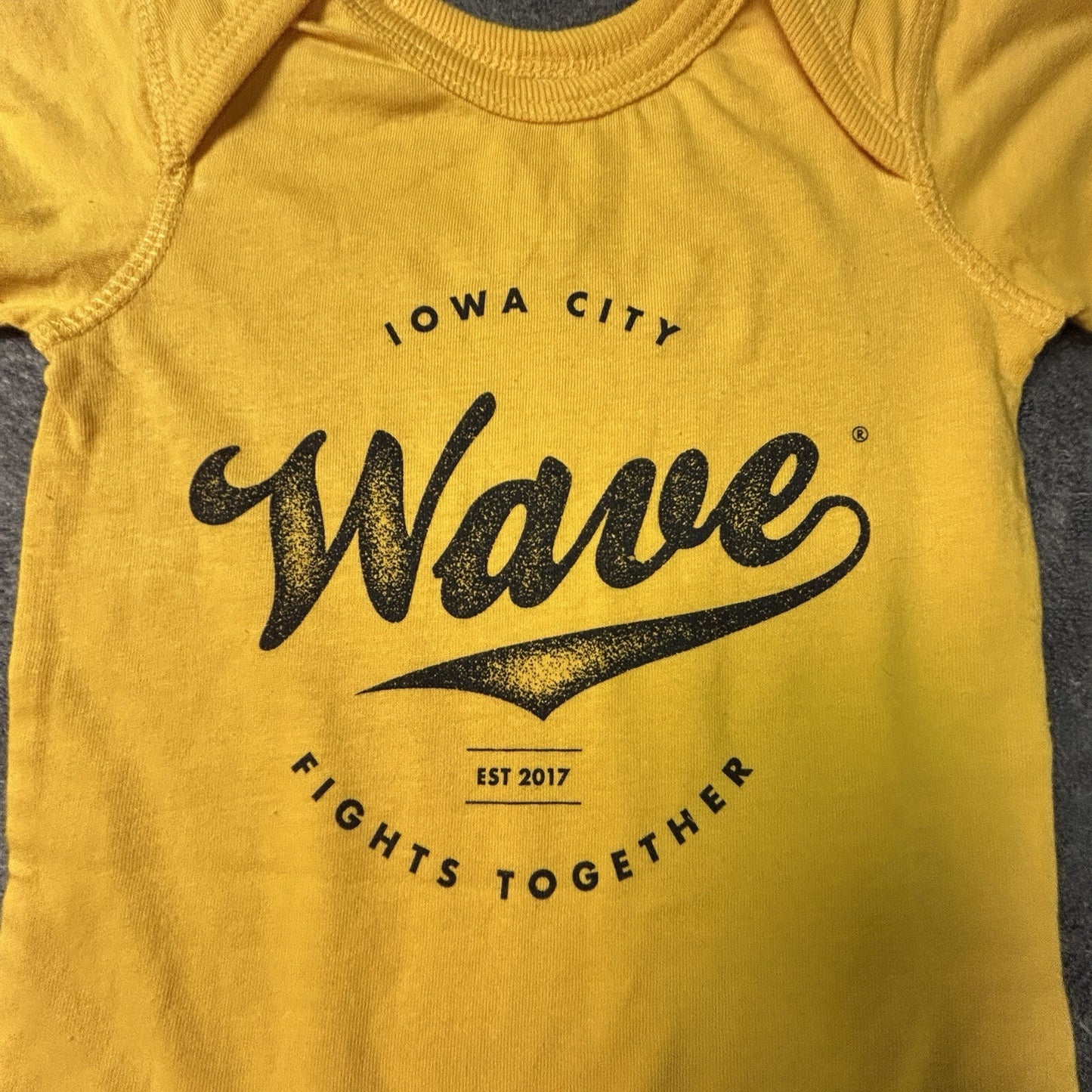 Iowa City Wave Fights Together Baby Bodysuit 12months Rabbit Skins