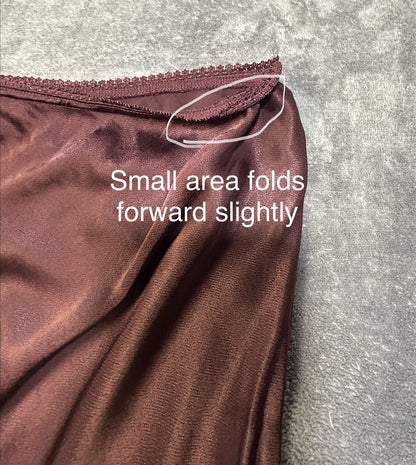 Raisonnel Satin Skirt Burgundy M