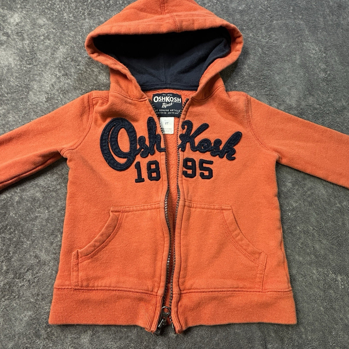 OshKosh B'gosh Toddler Zip Up Hoodie Orange 2T