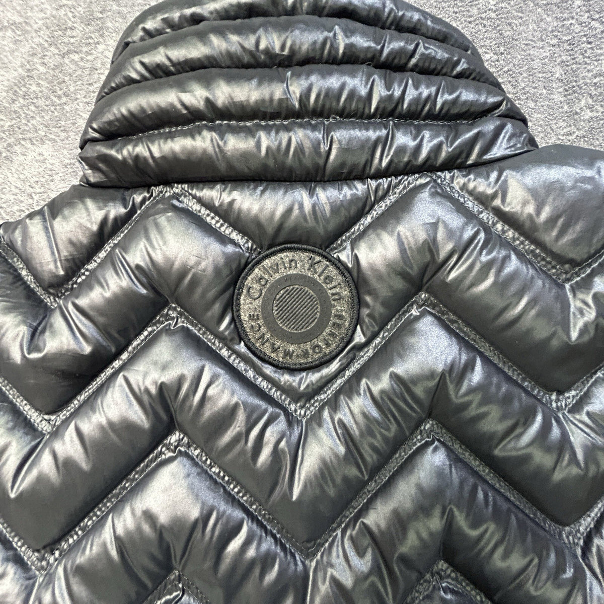 Calvin Klein Down Quilted Puff Vest Charcoal Gray M