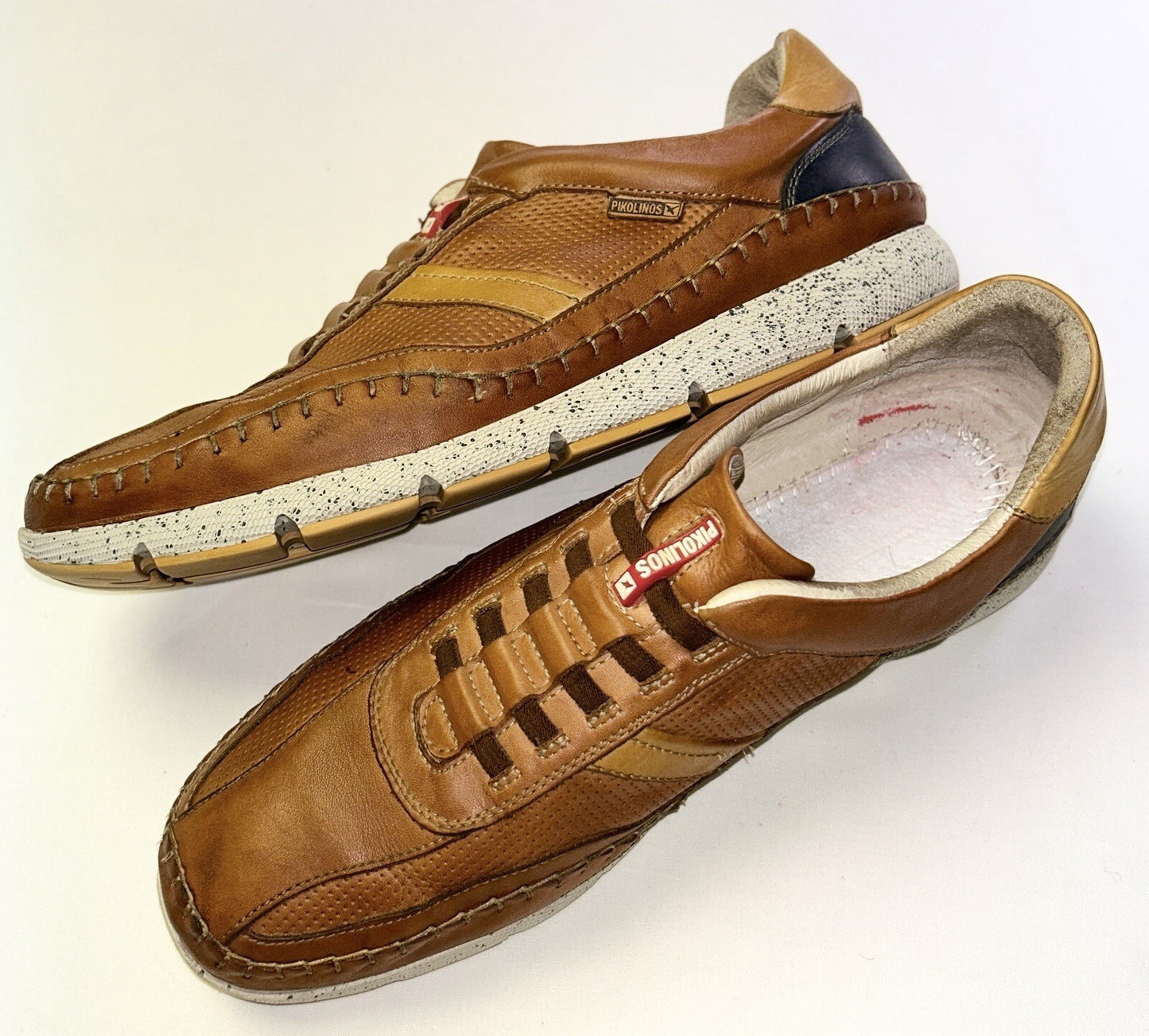 Pikolinos Men’s Brown Leather Slip On Comfort Shoes. EU-44, US 11 Casual Walking