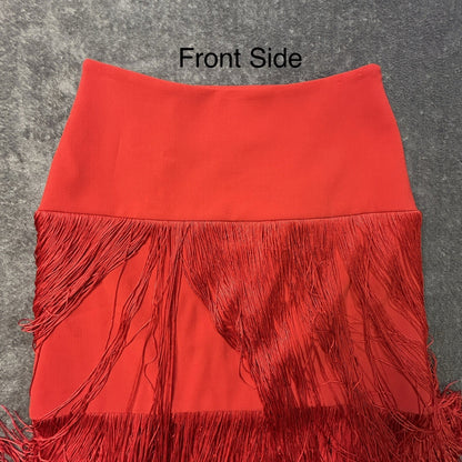 The Devil Wears Prada x Scoop Red Fringe Skirt Women's 0 NWT
