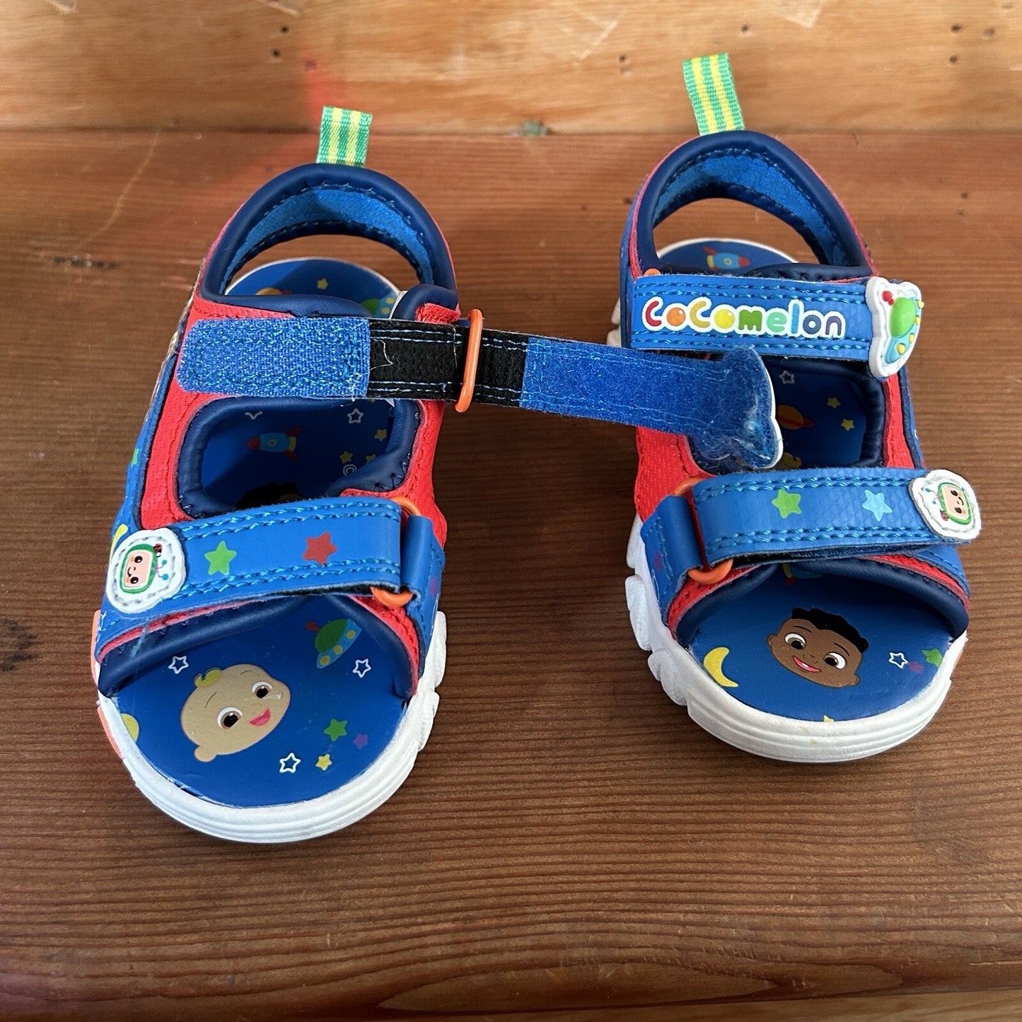 CoComelon JJ Cody Toddler Sandals Size 5 Blue Multicolor
