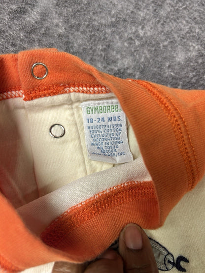 Gymboree Boys 3 Pc Outfit Set 12-24M Robot Shirt Pants Hat Orange Toddler