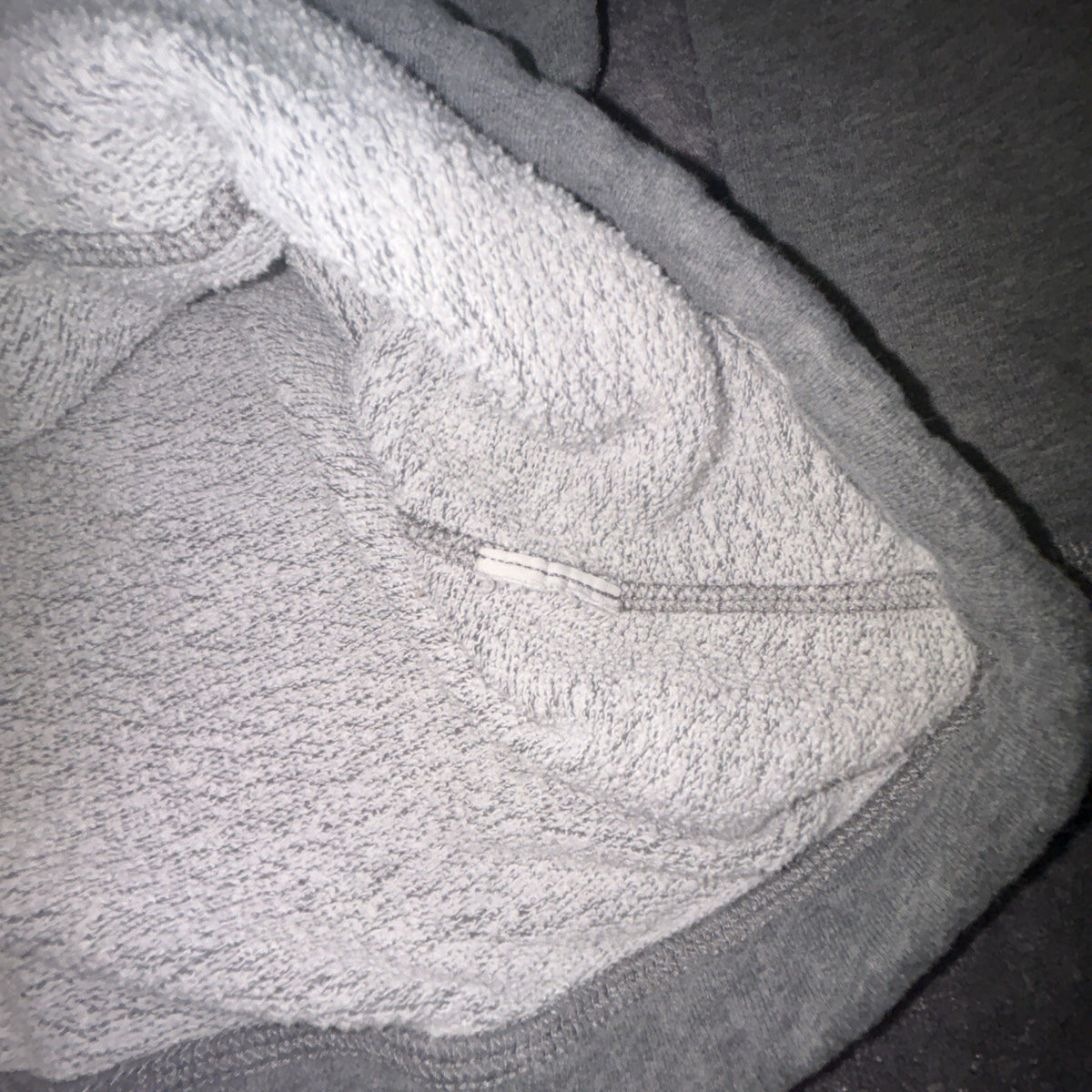 Abercrombie & Fitch Hoodie Women’s L Gray Henley Moose Striped Hood Y2K