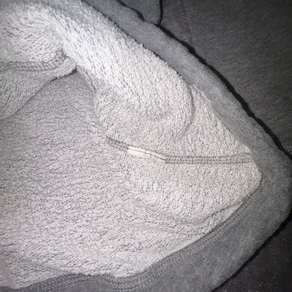 Abercrombie & Fitch Hoodie Women’s L Gray Henley Moose Striped Hood Y2K