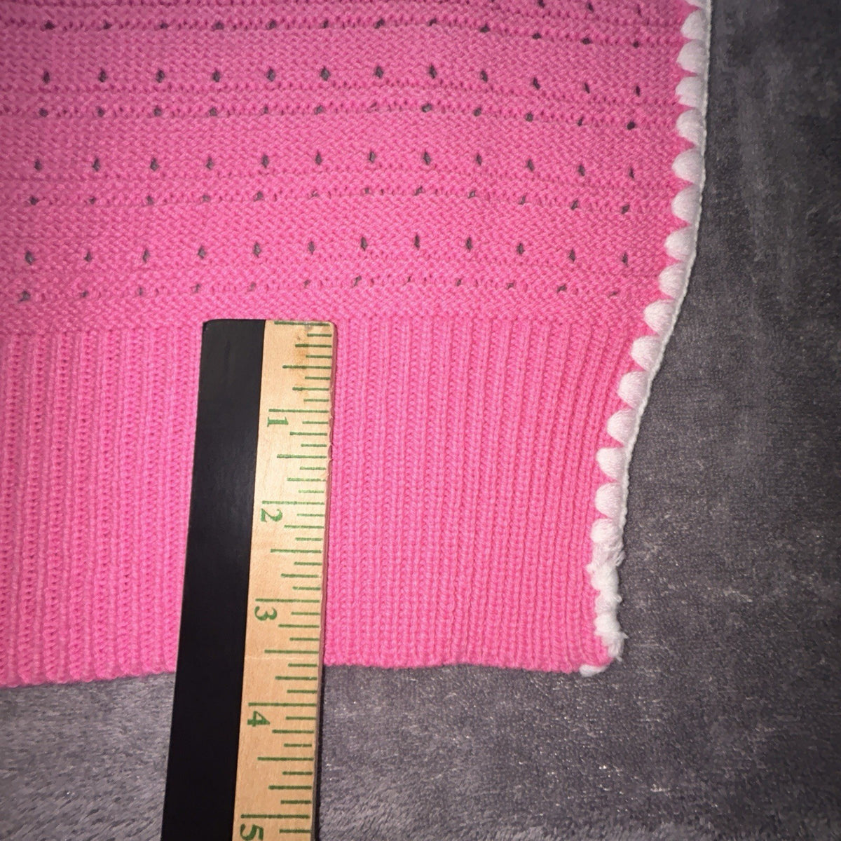 So Me Reece Pink Pointelle Knit Midi Dress Women’s L Sleeveless Contrast Trim