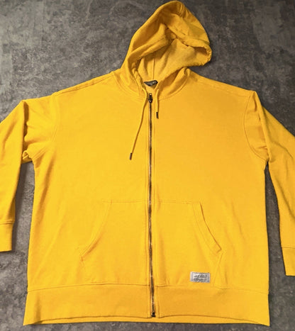 Eddie Bauer Cozy Camp Full Zip Hoodie Women’s Lg Mustard Yellow Stretch Fleece