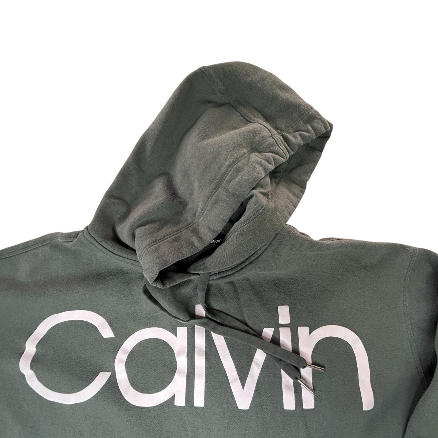 Calvin Klein Performance Hoodie Womens Medium Sage Green Cropped Sweatshirt