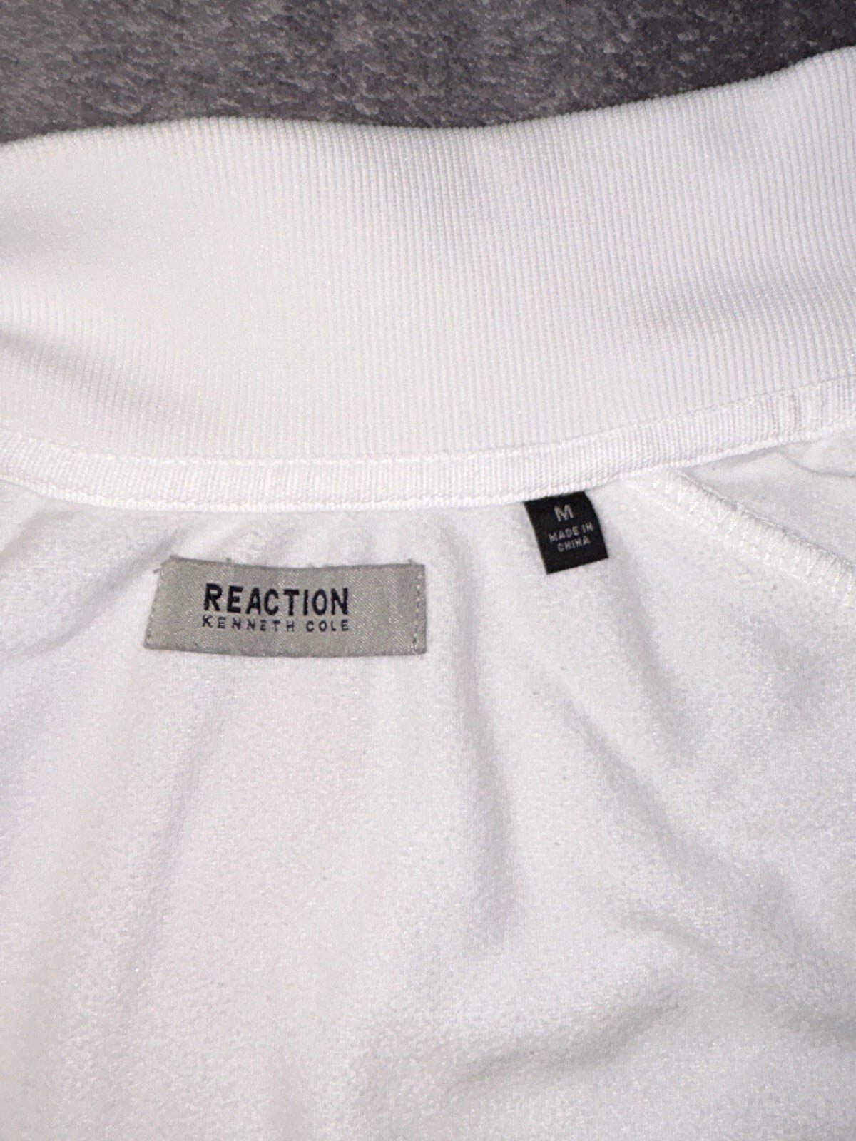 Kenneth Cole New York Mens Medium White Full Zip Athletic Jacket
