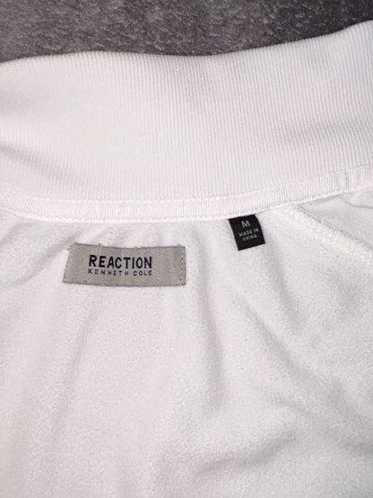 Kenneth Cole New York Mens Medium White Full Zip Athletic Jacket