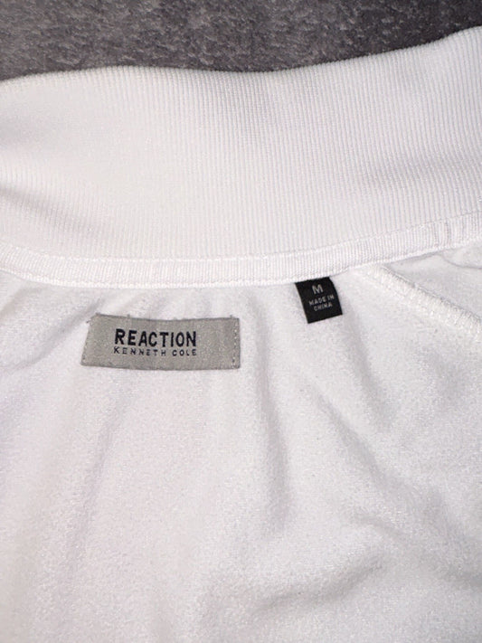 Kenneth Cole New York Mens Medium White Full Zip Athletic Jacket