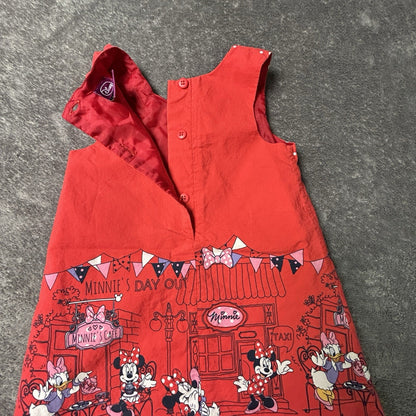 Disney at George Minnie Mouse Daisy Duck Red Dress Girls 12-18 months